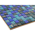 China supply blue glass mixed Hot - melt mosaic floor wall tile